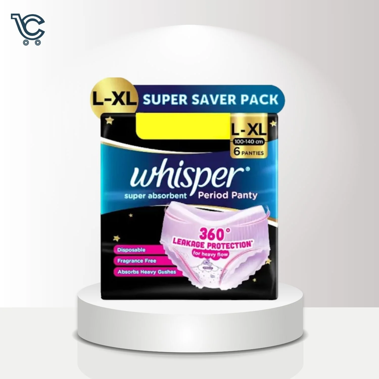 whisper super absorbent 6 panties l xl whisper super absorbent 6 panties l xl