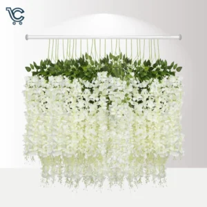 pauwer 12 pack (43.2 ft) artificial long hanging flower